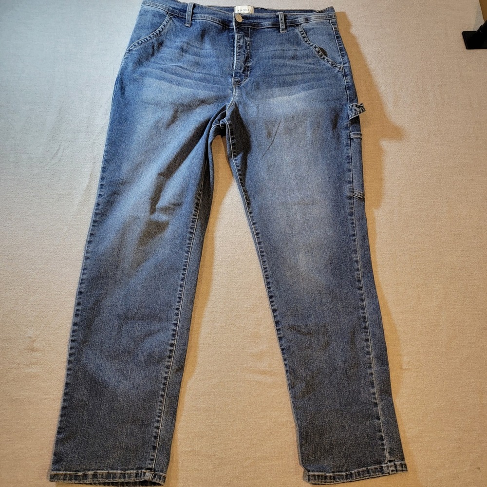 Angels Carpenter Jeans Womens 16/33 Blue Excellent Straight Leg Utility Denim